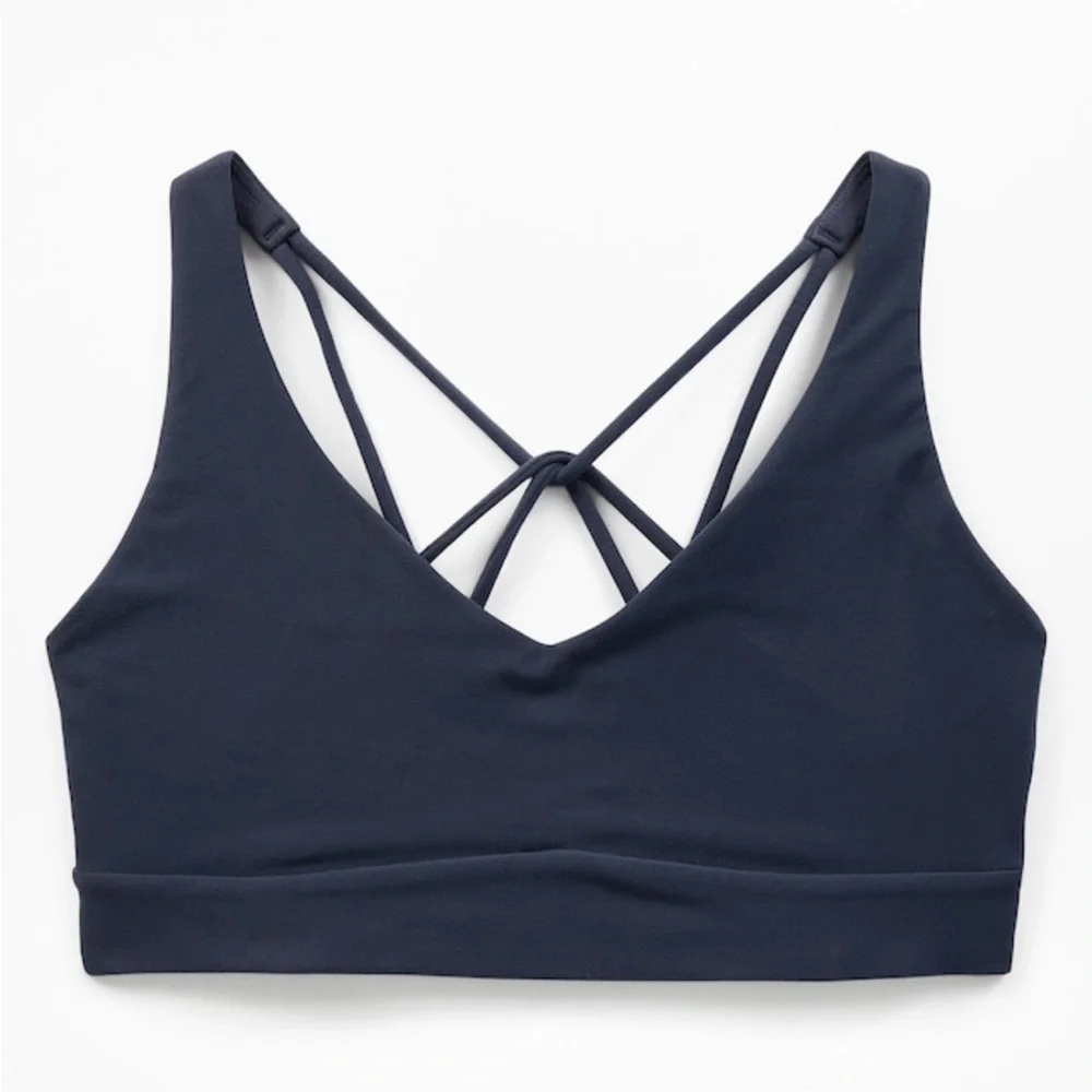 NWT Athleta Solace Navy Bra Size Large (Best for A-C Cups)